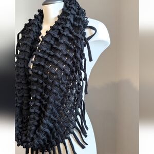 Infinity Scarf Cyberpunk Black Grunge OS Goth Matrix Unique Cozy